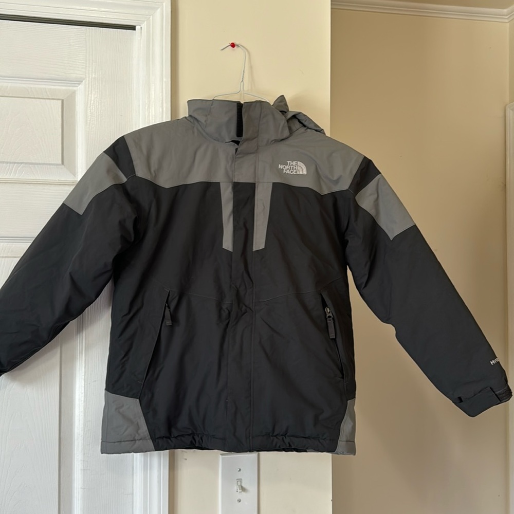 The North Face Kids Black and Gray Puffer Jacket
